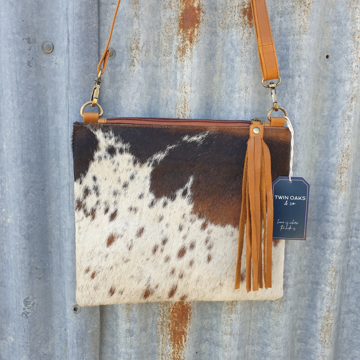 Satchel Bag with Wristlet - Tan