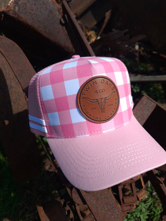 Trucker - Gingham Cotton Candy