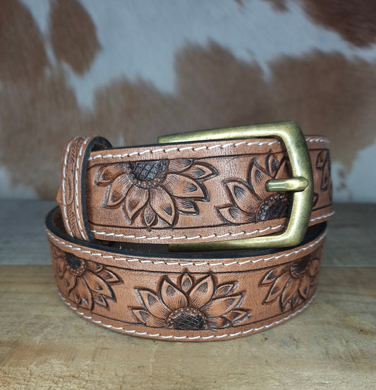 Belt - Sunflower Tooled
