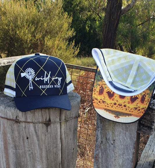 Trucker - Gingham Sunflower