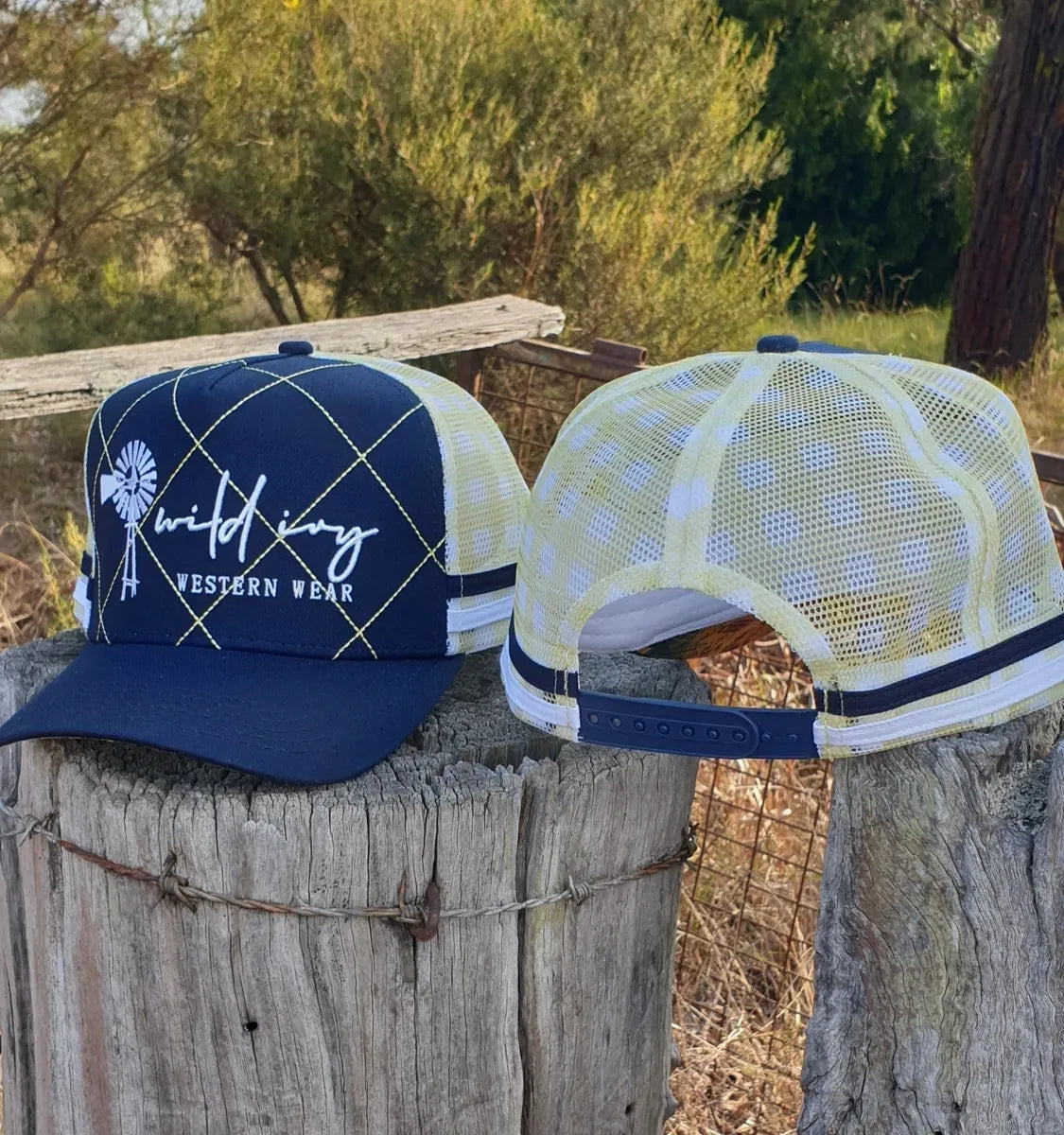 Trucker - Gingham Sunflower